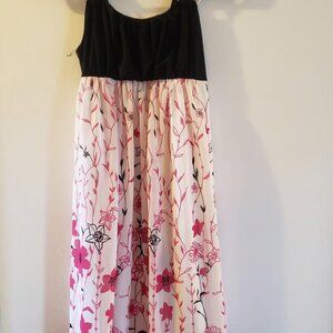Girls my michelle black pink flor summer dress size 10